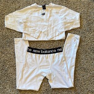 Kid’s New Balance White Full Length Briefs and Long Sleeve Top
